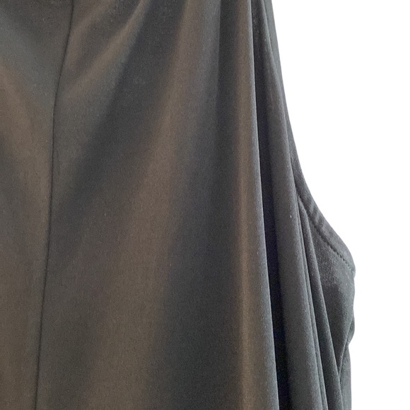 Dress cocktail black shift dress Flowing style silver braiding around the neck M - Picture 5 of 10